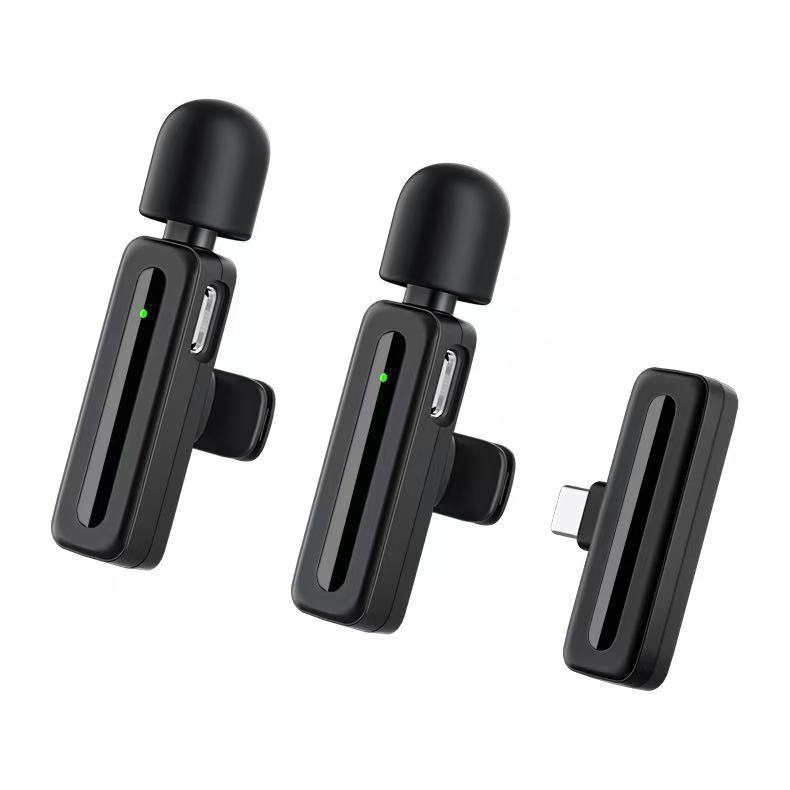 Piiriülene mobiilne otseülekande mikrofon Uus kahe pistikupesaga mürasummutus Juhtmevaba reväärmikrofon HD-salvestusega Douyin