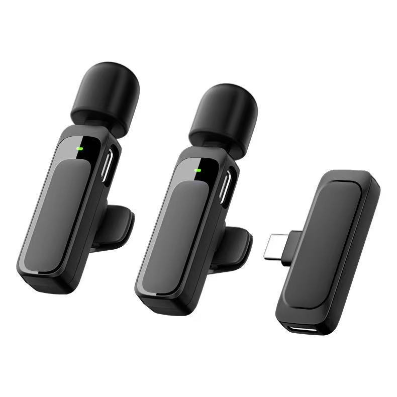 Piiriülene mobiilne otseülekande mikrofon Uus kahe pistikupesaga mürasummutus Juhtmevaba reväärmikrofon HD-salvestusega Douyin