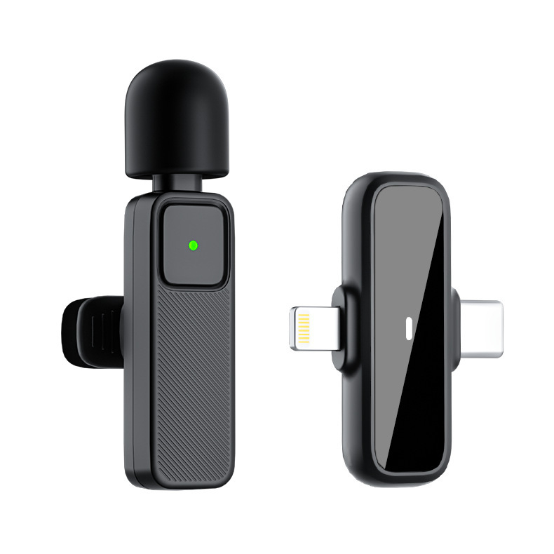 Piiriülene mobiilne otseülekande mikrofon Uus kahe pistikupesaga mürasummutus Juhtmevaba reväärmikrofon HD-salvestusega Douyin