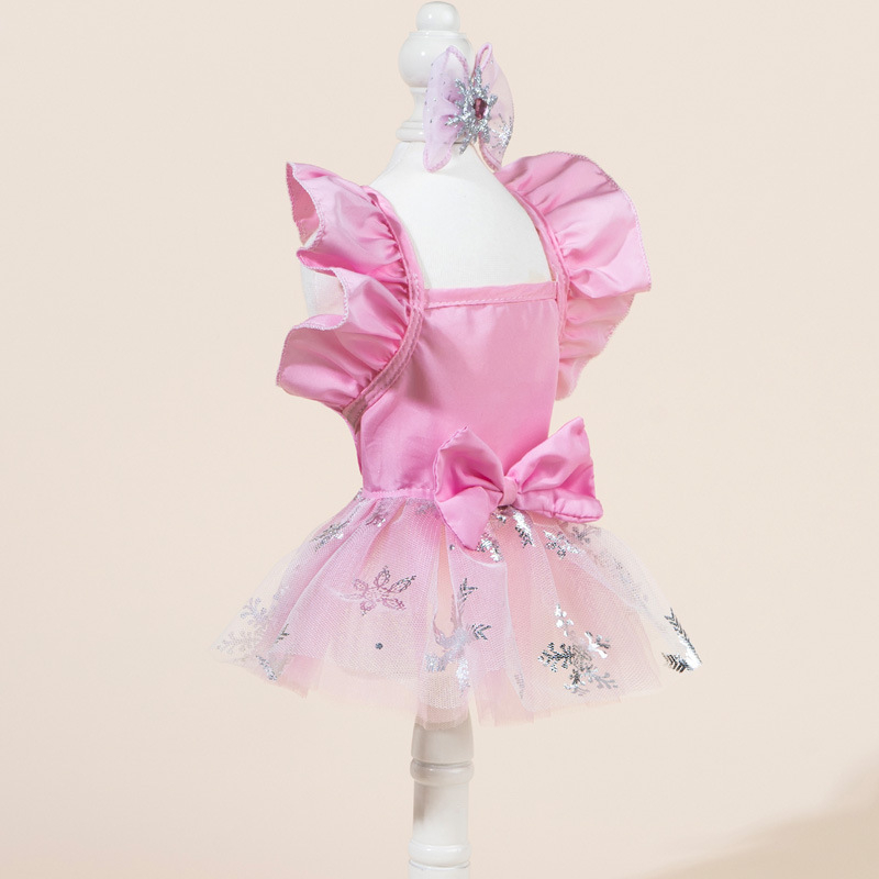 Директна доставка от фабрика/готови за склад Нови дрехи за домашни любимци Елза за котки и кучета Пухкава прежда Синя сватбена рокля Galaxy