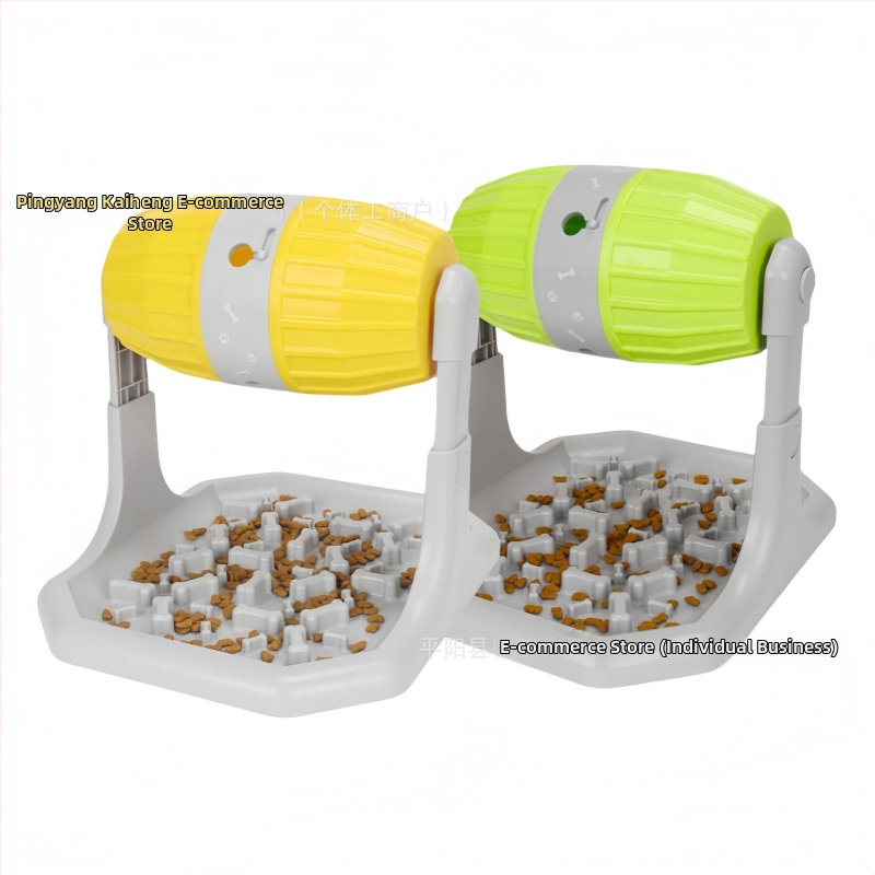 Piiriülene lemmikloomade mänguasja lekkepalliga veeretav söötja igavuse leevendamiseks. Koerte treenimiseks mõeldud lämbumisvastane söötmiskauss väikestele koertele.