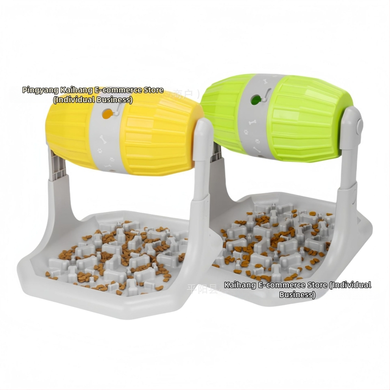 Piiriülene lemmikloomade mänguasja lekkepalliga veeretav söötja igavuse leevendamiseks. Koerte treenimiseks mõeldud lämbumisvastane söötmiskauss väikestele koertele.