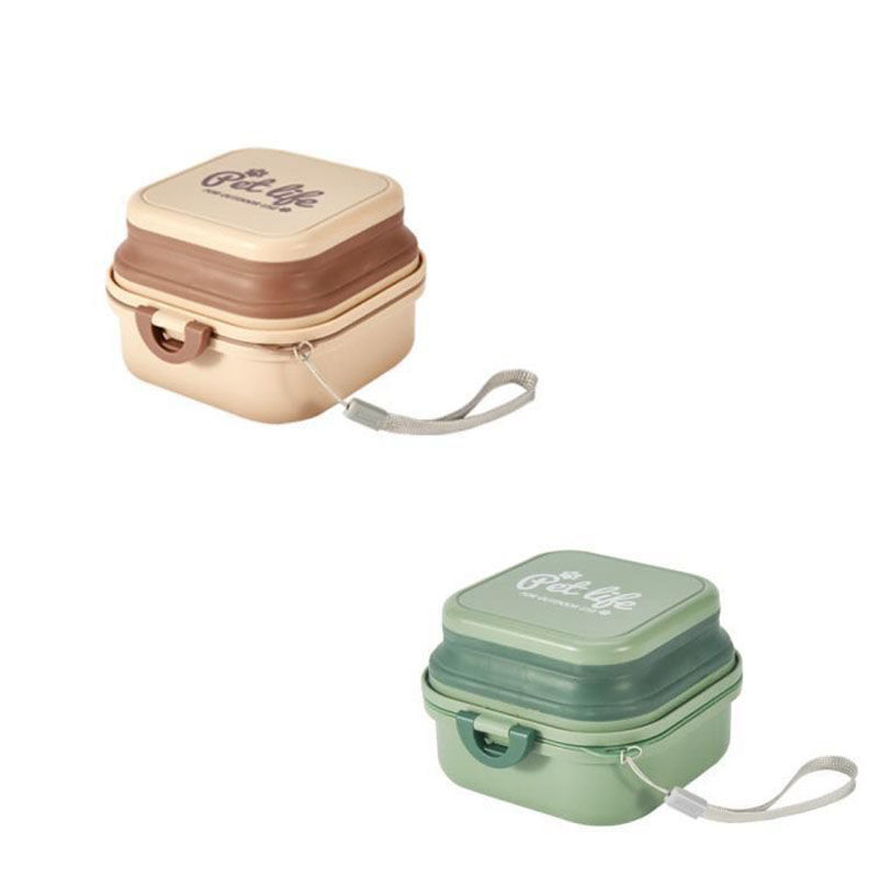 Új kutyáknak való kültéri összecsukható tál, kétrétegű ivóvíztál, hordozható ivóvíztál, állateledel-eszközök, kutyatál