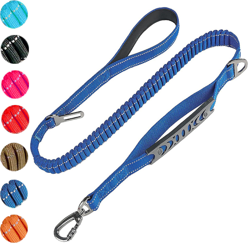 Határokon átnyúló, népszerű biztonsági öv közepes és nagytestű kutyáknak, rugalmas kötél, vastag heveder, rövid tapadás, nagy rugalmasságú, robbanásbiztos kutyasétáltató kötél