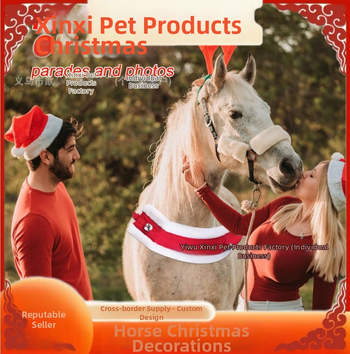 Hobuse jõulutarbed Jõuluvana ratsakaunistused Jõuluhobuse jalgade komplekt Jõulupühade valjaste peakomplekt