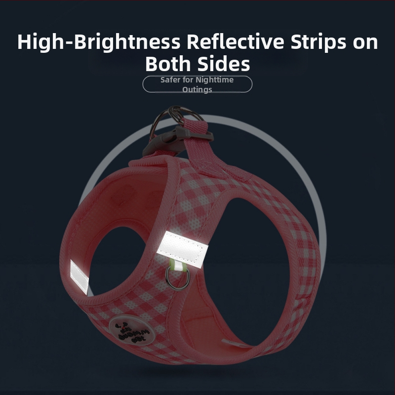 Amazon Explosions Котешка каишка за домашни любимци, гърди за кучета, гръб, кариран принт за котенца, дишаща, за кучета, гръб, кученце, кръстосана граница