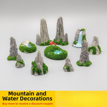 netikras peizažas ežeras krioklys akmuo samanos mikro peizažas sodininkystė „pasidaryk pats“ ornamentų aksesuarai maži papuošalai