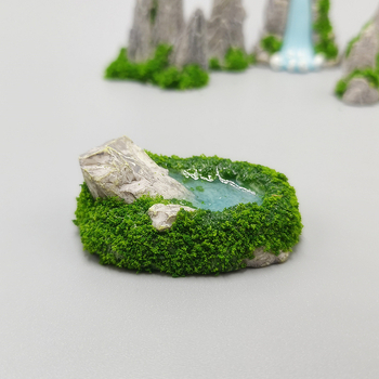 netikras peizažas ežeras krioklys akmuo samanos mikro peizažas sodininkystė „pasidaryk pats“ ornamentų aksesuarai maži papuošalai