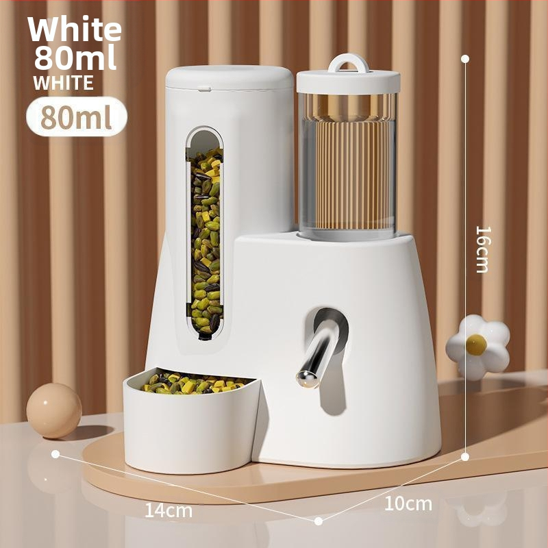 Hamsteri toidukauss ja joogivesi, kaks-ühes automaatne söötja, suure mahutavusega kuldkaru joogivee dosaator