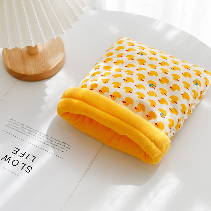 Puuvillast ja sametist soe hamstri magamiskott Totoro lemmikloomale, siilile, meriseale, meekottile, glidea meriseale, väikesele lemmikloomale, pesa