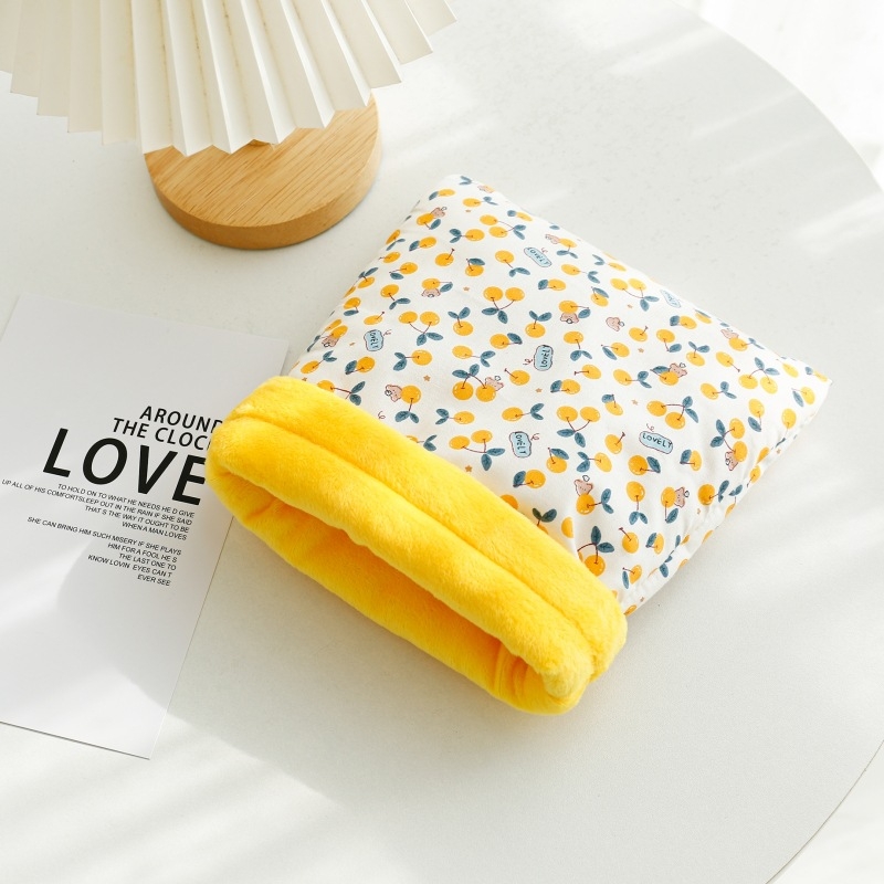 Puuvillast ja sametist soe hamstri magamiskott Totoro lemmikloomale, siilile, meriseale, meekottile, glidea meriseale, väikesele lemmikloomale, pesa