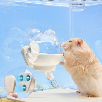 Магнитен чайник за вода за хамстери, вакуумен, стенен, диспенсър за вода за зайци, хранилка за вода за морски свинчета Golden Bear, малки домашни любимци