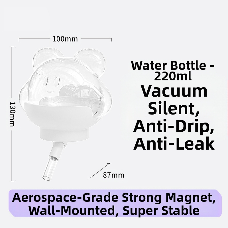 Магнитен чайник за вода за хамстери, вакуумен, стенен, диспенсър за вода за зайци, хранилка за вода за морски свинчета Golden Bear, малки домашни любимци