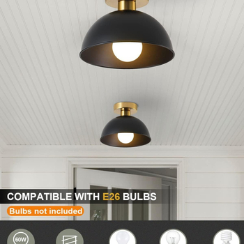 Miaomeio tööstuslik poolsüvistatav laevalgusti kuldse valgusega