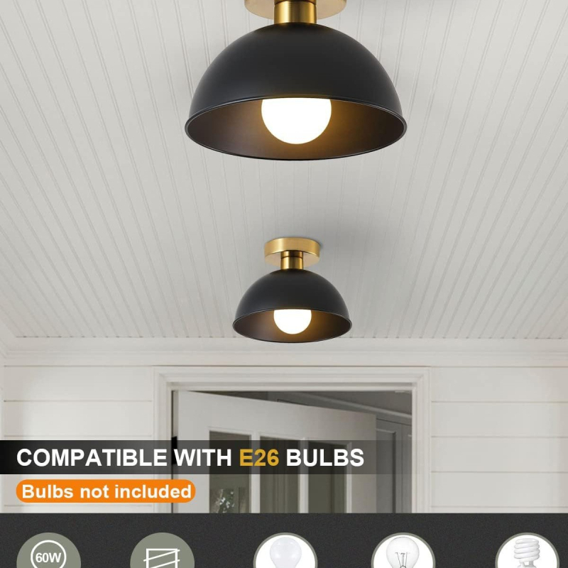 Miaomeio tööstuslik poolsüvistatav laevalgusti kuldse valgusega