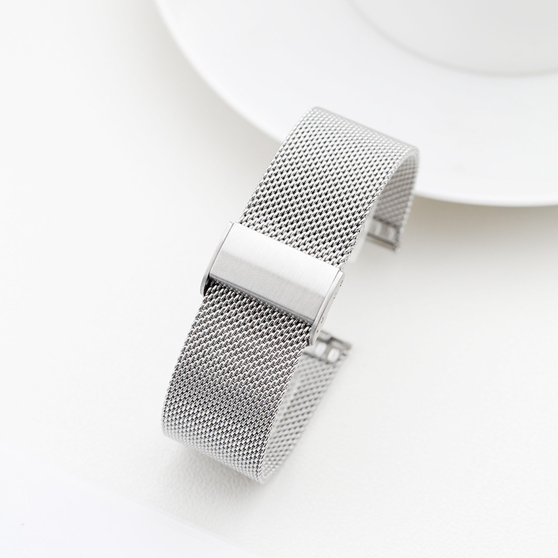 Huawei GT5 siksniņai Milan nerūsējošā tērauda 06 stieples sprādze Samsung DW pulksteņa siksniņai ar dubultu aizsardzību 22 mm tērauda siksniņa