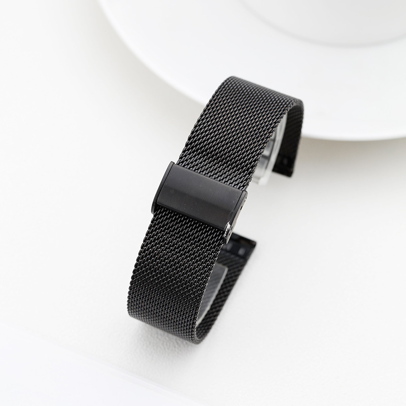 Huawei GT5 siksniņai Milan nerūsējošā tērauda 06 stieples sprādze Samsung DW pulksteņa siksniņai ar dubultu aizsardzību 22 mm tērauda siksniņa