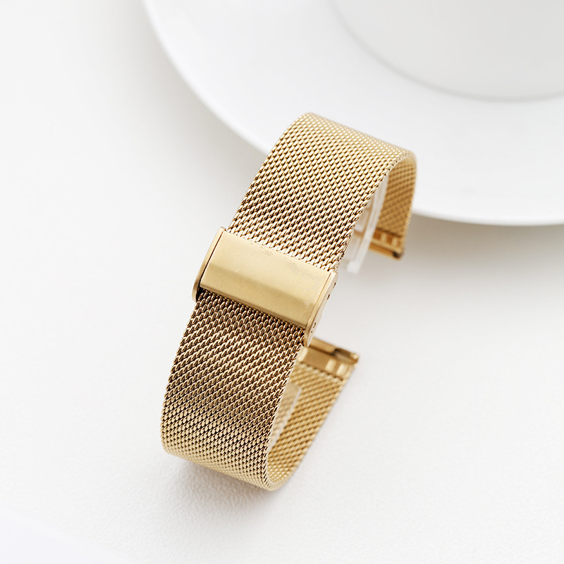 Huawei GT5 siksniņai Milan nerūsējošā tērauda 06 stieples sprādze Samsung DW pulksteņa siksniņai ar dubultu aizsardzību 22 mm tērauda siksniņa