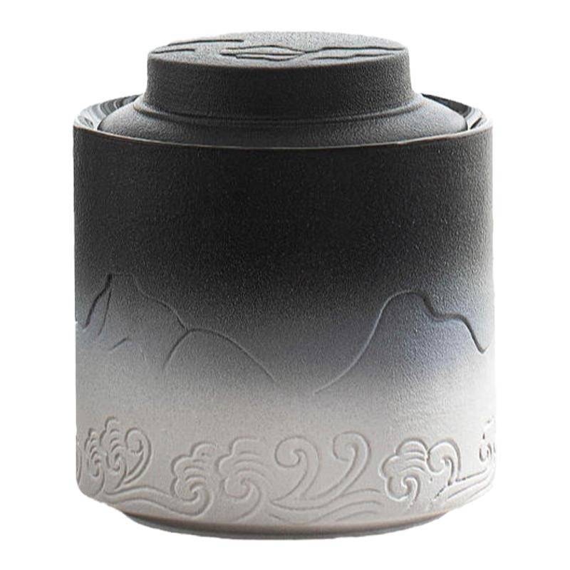 Mājdzīvnieka urna Balts Melns Reljefs Sjanjuna ainava Jūras viļņošanās Nāves piemineklis Kaķis Suns Uguns Garša