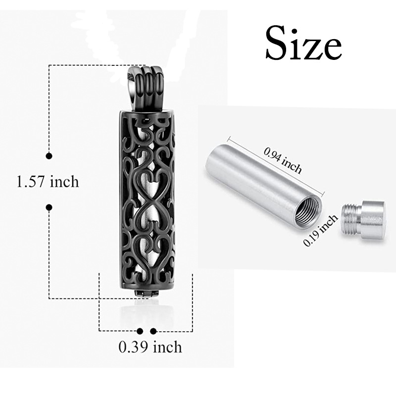 Amazon izvor nakit od nehrđajućeg čelika može se otvoriti cilindrična ogrlica s privjeskom urne za spomen na životinjske rođake