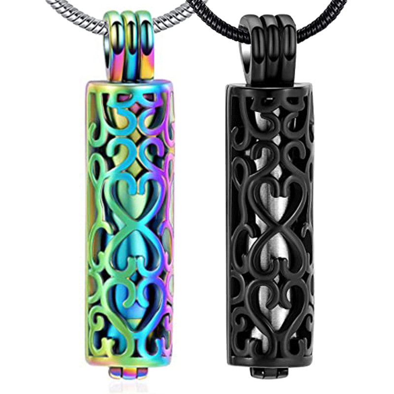 Amazon izvor nakit od nehrđajućeg čelika može se otvoriti cilindrična ogrlica s privjeskom urne za spomen na životinjske rođake