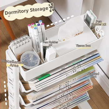 Κινητό ράφι βιβλιοθήκης πολλαπλών στρώσεων ράφι αποθήκευσης γραφείου ράφι αποθήκευσης αίθουσας μελέτης γραφείο μαθητή τάξη μεγάλη χωρητικότητα οργάνωση ράφι αποθήκευσης