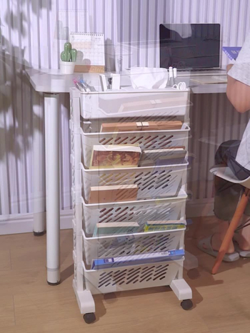 Κινητό ράφι βιβλιοθήκης πολλαπλών στρώσεων ράφι αποθήκευσης γραφείου ράφι αποθήκευσης αίθουσας μελέτης γραφείο μαθητή τάξη μεγάλη χωρητικότητα οργάνωση ράφι αποθήκευσης