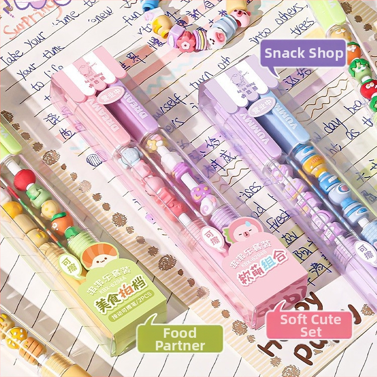 Mazateľné pero s termosenzitívnym zasúvacím mechanizmom pre žiakov základných škôl, vysokohodnotné modré gumové pero na prípravu na skúšky, doplniteľné