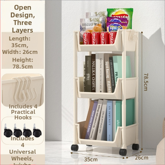 Настолен рафт за книги, студентски многослоен голям капацитет за съхранение на книги, поставка за книги, подвижна поставка за четене
