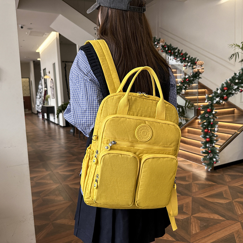 Üzleti hátizsák Több Zsebes Számítógépes Hátizsák Könnyű Nejlon Több Zsebes Vízálló Utazó Hátizsák