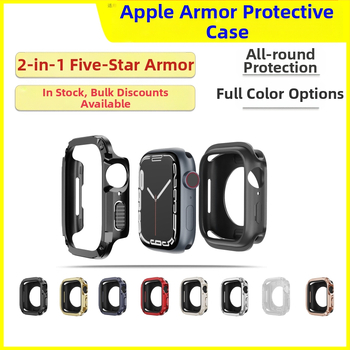 Tinka „Apple Watch“ dėklui, „Iwatch9“ apsauginiam dėklui, kompiuteriui ir TPU, dviejų viename, šarvų išpjovai, apsaugančiam nuo kritimo.