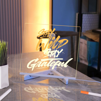 Διασυνοριακό χονδρικό εμπόριο ακρυλικών νυχτερινών φώτων πρόσοψης καφέ-εστιατορίου πινακίδα μενού DIY χειρόγραφο μήνυμα πίνακα