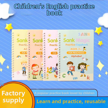 Piiriülene e-kaubandus laste inglise keele vihik Groove Magic koopiapliiatsi koolitus laste koopiavihik hulgimüük