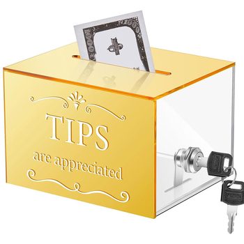 Трансгранична акрилна кутия за напомняне за бутилка за дарения, кутия за напомняне за пари, кутия за предложения, кутия за пари от лотария