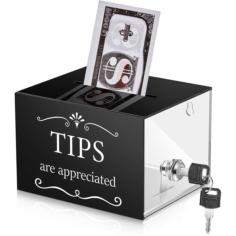 Трансгранична акрилна кутия за напомняне за бутилка за дарения, кутия за напомняне за пари, кутия за предложения, кутия за пари от лотария