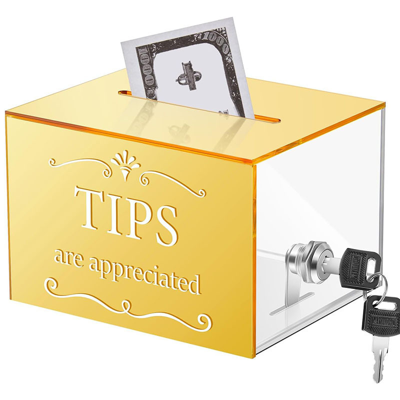 Трансгранична акрилна кутия за напомняне за бутилка за дарения, кутия за напомняне за пари, кутия за предложения, кутия за пари от лотария