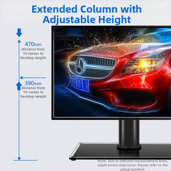 Suport TV universal, fără perforații, pentru birou, suport elevat pentru 32/55/65/80 inch