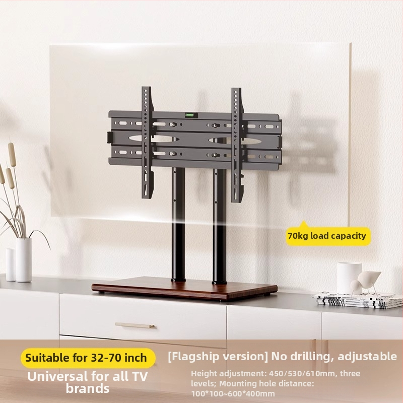 Suport TV universal, fără perforații, pentru birou, suport elevat pentru 32/55/65/80 inch