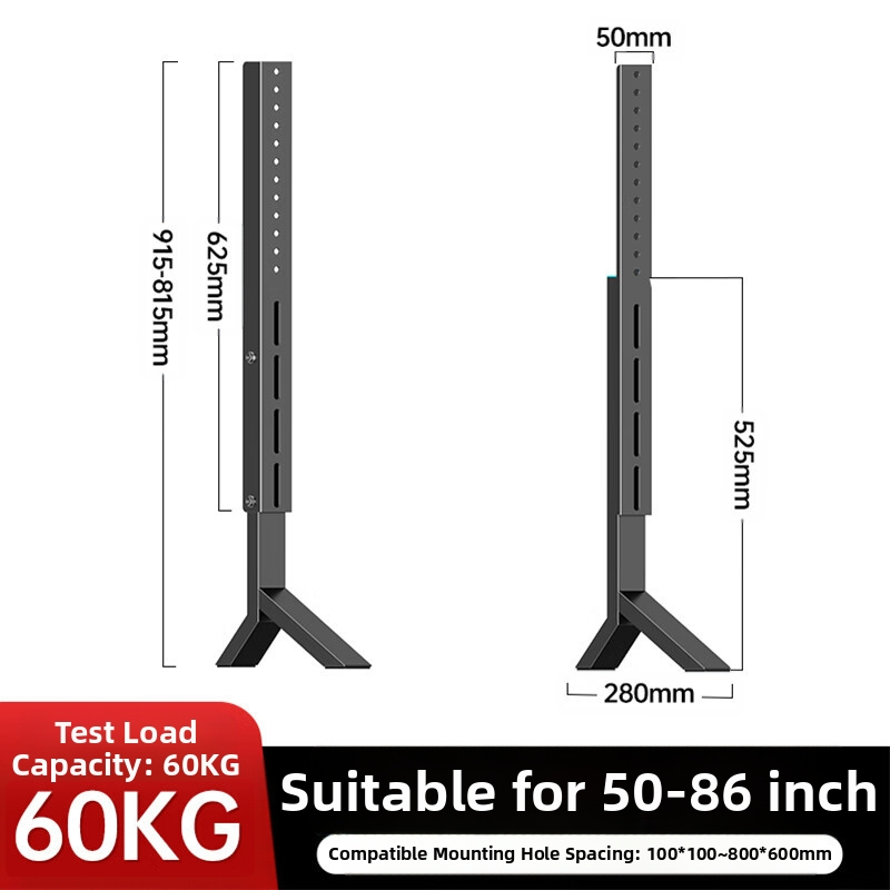 Suport TV universal, fără perforații, pentru birou, suport elevat pentru 32/55/65/80 inch