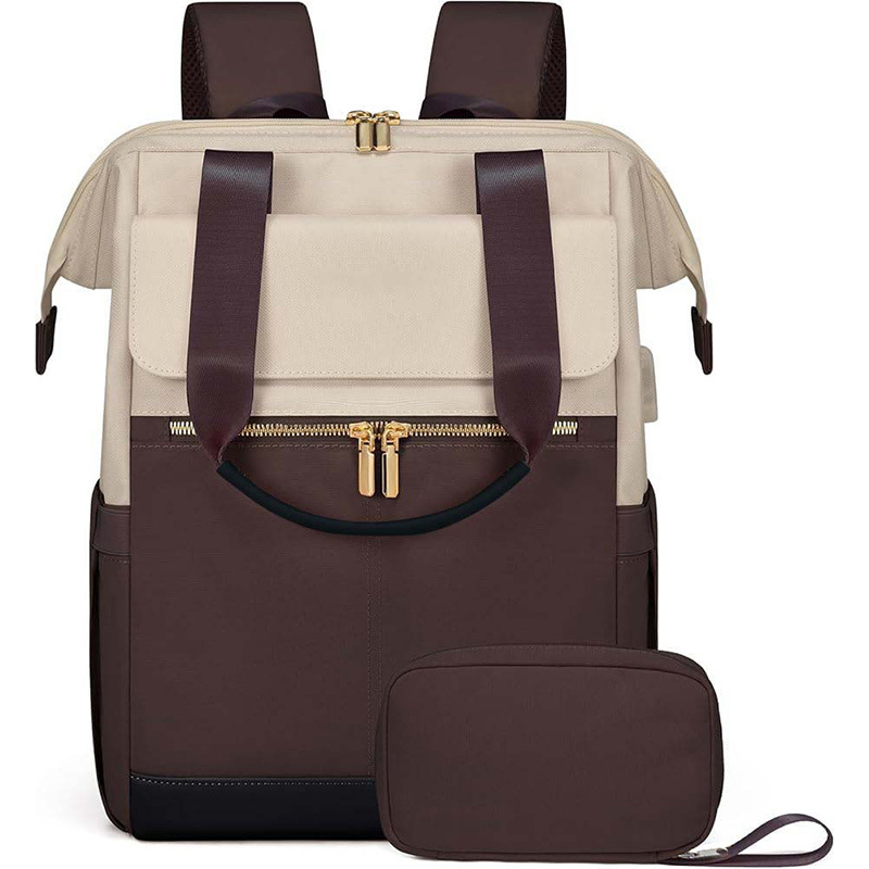 2025. aasta uus Lulu seljakott Preppy stiilis lihtne mitmekülgne naiste seljakott moodne kreemikas värvi sobitav koolikott