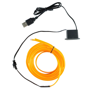 Kvēlojošās līnijas aukstā gaisma Augsto tehnoloģiju elektroluminiscējoša melna apkārtējās gaismas 3,5 m Vusb blīvēšanas komplekts Produkta atmosfēra