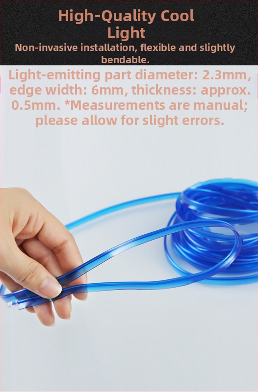 Светеща линия студена светлина високотехнологична електролуминесцентна черна амбиентна светлина 3,5 м Vusb комплект за запечатване на продукта атмосфера