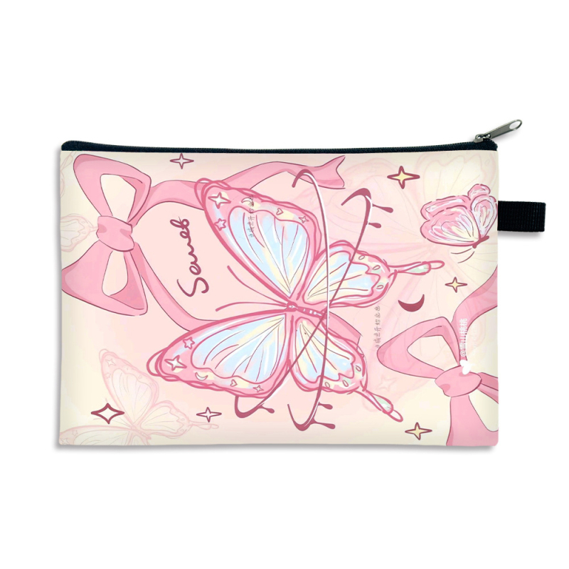 Täiustatud kosmeetikakott niššis armas vibuga hoiukott kosmeetika hoiukott suure mahutavusega nahahoolduskott