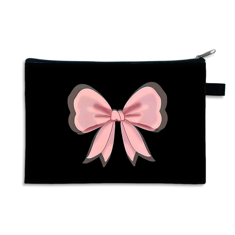 Täiustatud kosmeetikakott niššis armas vibuga hoiukott kosmeetika hoiukott suure mahutavusega nahahoolduskott