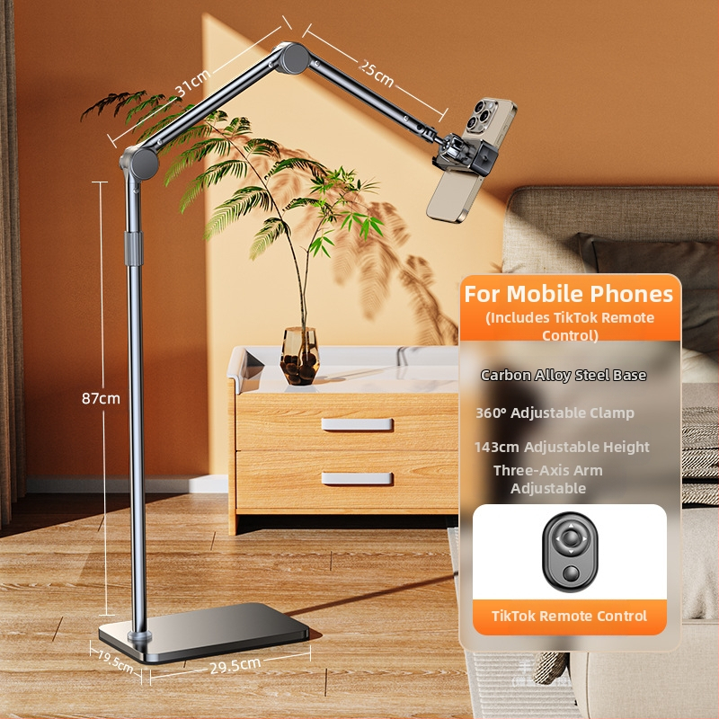 Éjjeli játékra alkalmas, lusta fém tabletállvány iPadhez, univerzális konzolos mobiltelefon-állvány padlóhoz