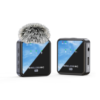 Tehase otseühendusega traadita kraekinnitusega mikrofon välistingimustes salvestamiseks mürasummutusmikrofon ühe lohistusega kahe traadita mikrofoniga