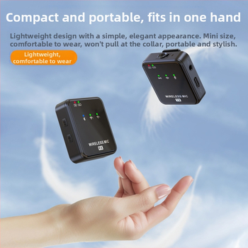 Tehase otseühendusega traadita kraekinnitusega mikrofon välistingimustes salvestamiseks mürasummutusmikrofon ühe lohistusega kahe traadita mikrofoniga