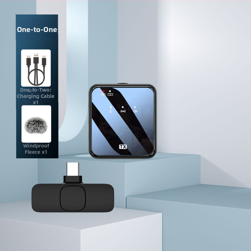 Tehase otseühendusega traadita kraekinnitusega mikrofon välistingimustes salvestamiseks mürasummutusmikrofon ühe lohistusega kahe traadita mikrofoniga