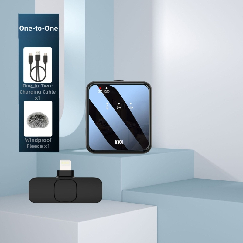 Tehase otseühendusega traadita kraekinnitusega mikrofon välistingimustes salvestamiseks mürasummutusmikrofon ühe lohistusega kahe traadita mikrofoniga