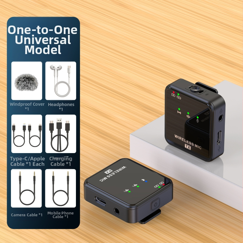 Tehase otseühendusega traadita kraekinnitusega mikrofon välistingimustes salvestamiseks mürasummutusmikrofon ühe lohistusega kahe traadita mikrofoniga